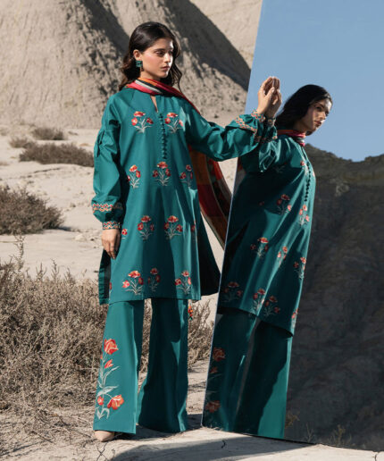 3 piece Embroidered  Lawn Suit